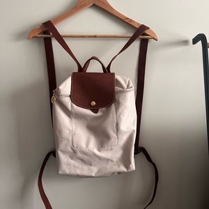 Longchamp Mini Backpack in Sand Color